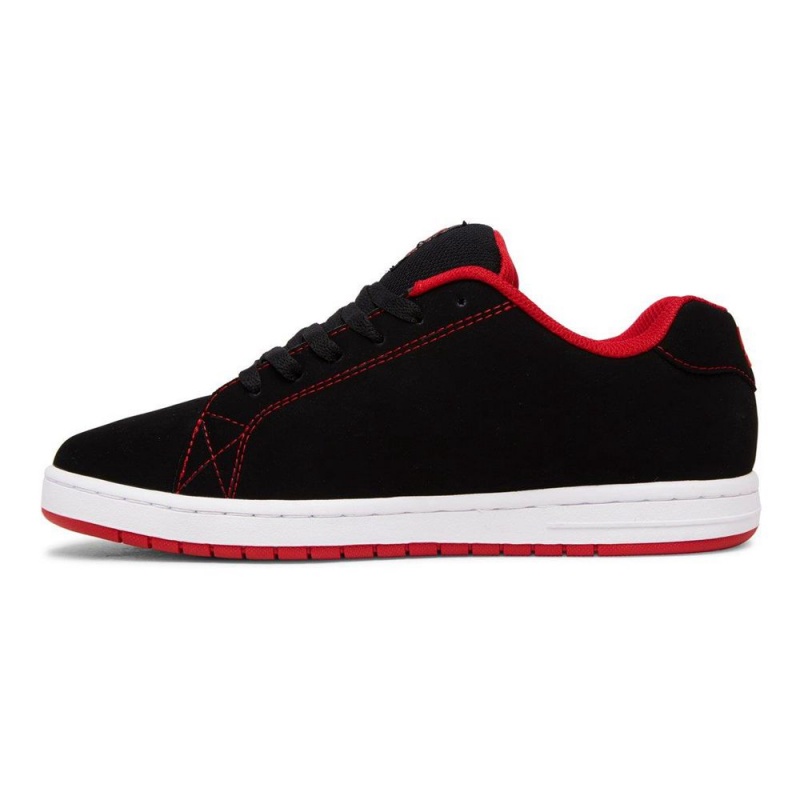 Black / Red DC Gaveler Men's Skate Shoes | 85960-IZMJ