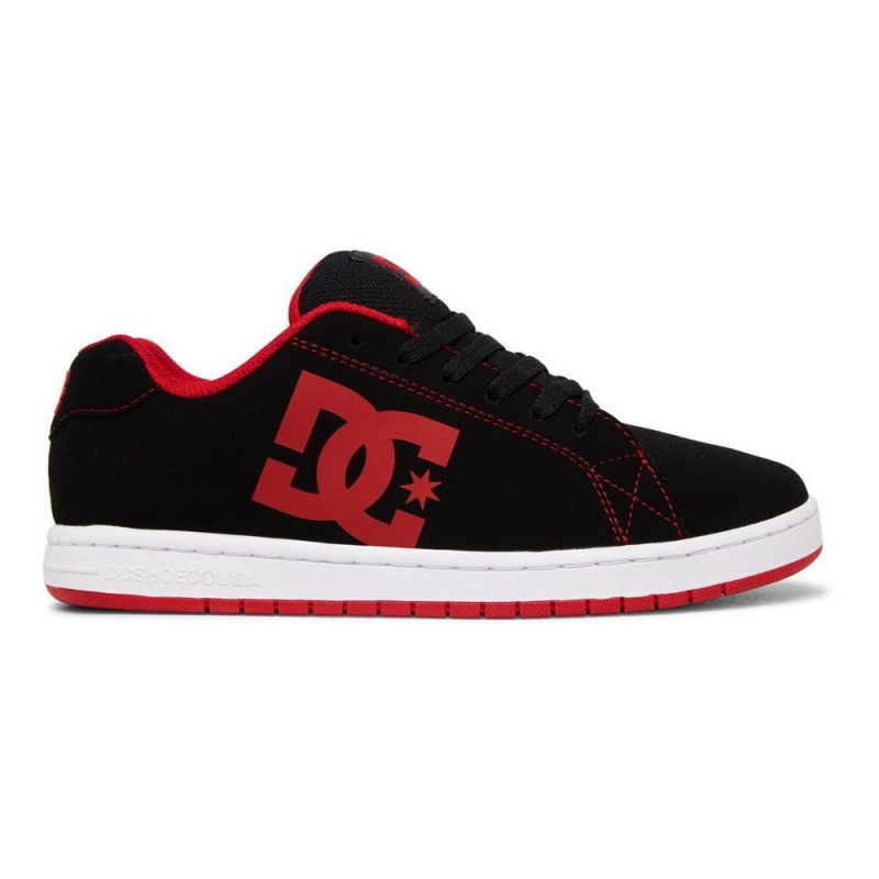 Black / Red DC Gaveler Men\'s Skate Shoes | 85960-IZMJ