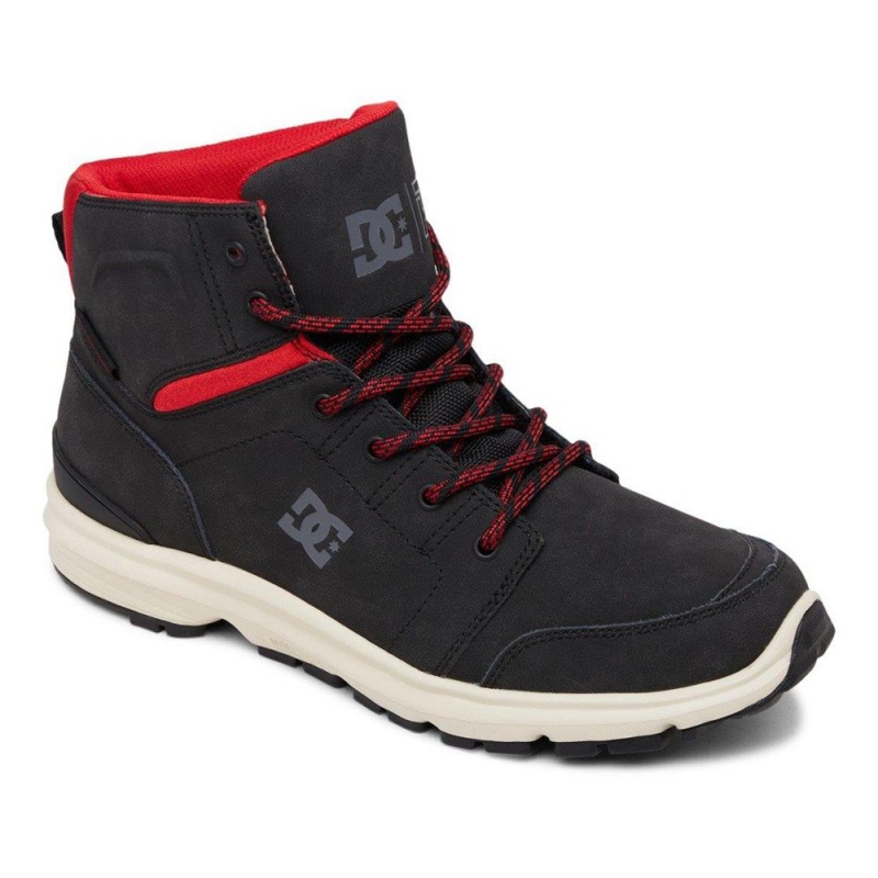 Black / Red DC Torstein Men's Boots | 15983-AKYL