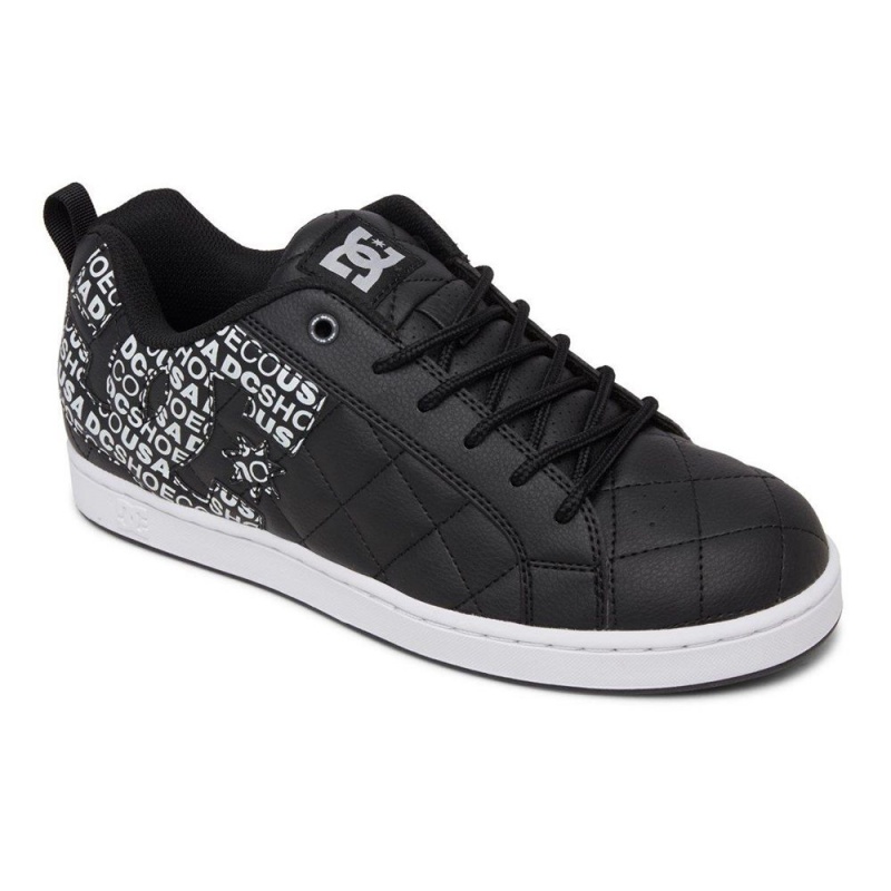 Black / White DC Alliance Men's Skate Shoes | 78214-WLQZ