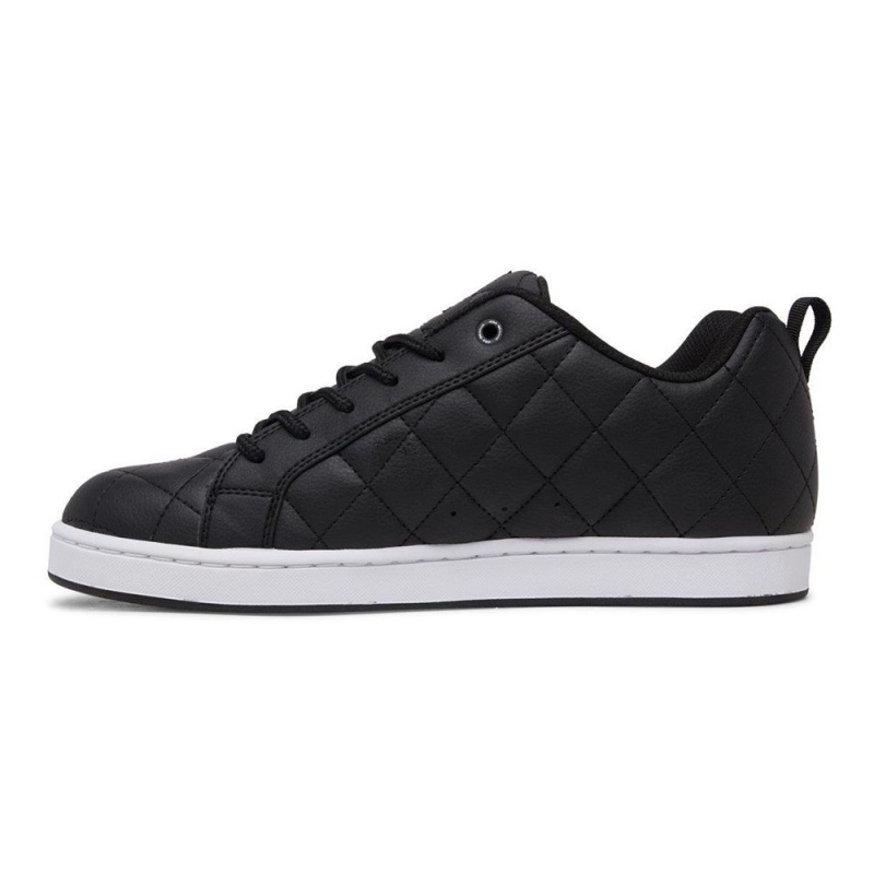 Black / White DC Alliance Men's Skate Shoes | 78214-WLQZ