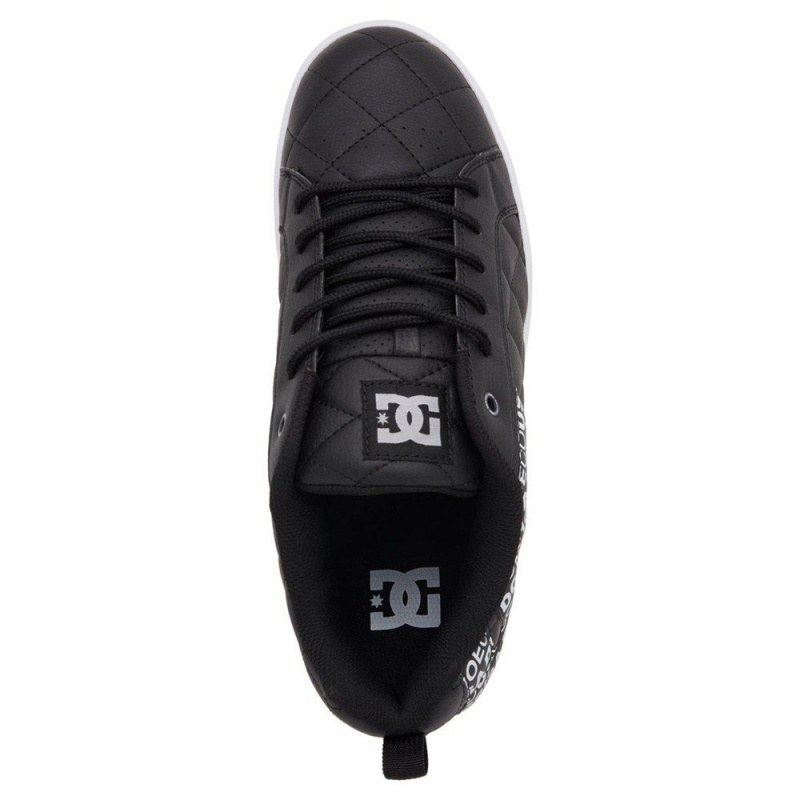 Black / White DC Alliance Men's Skate Shoes | 78214-WLQZ