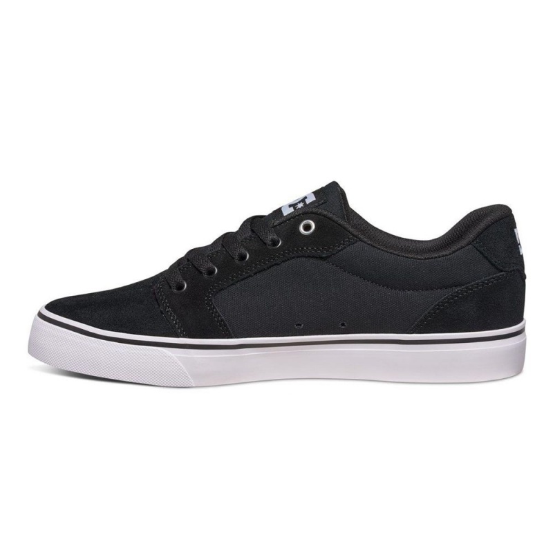 Black / White DC Anvil Men's Skate Shoes | 25673-XUEG