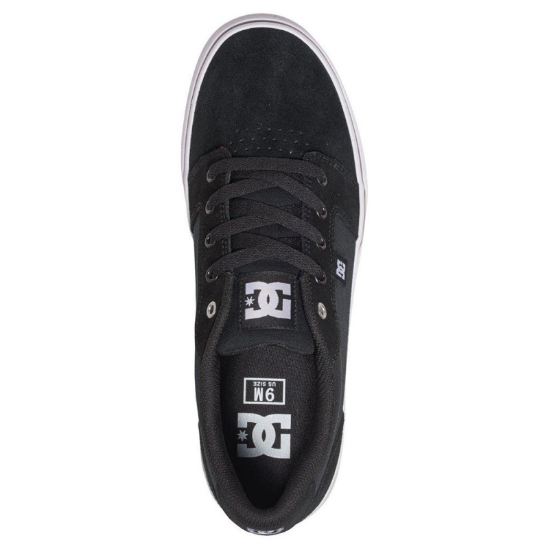 Black / White DC Anvil Men's Skate Shoes | 25673-XUEG