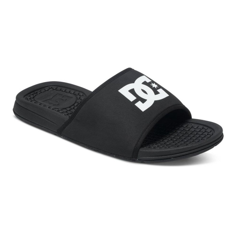 Black / White DC Bolsa Men's Sandals | 43985-MTZJ