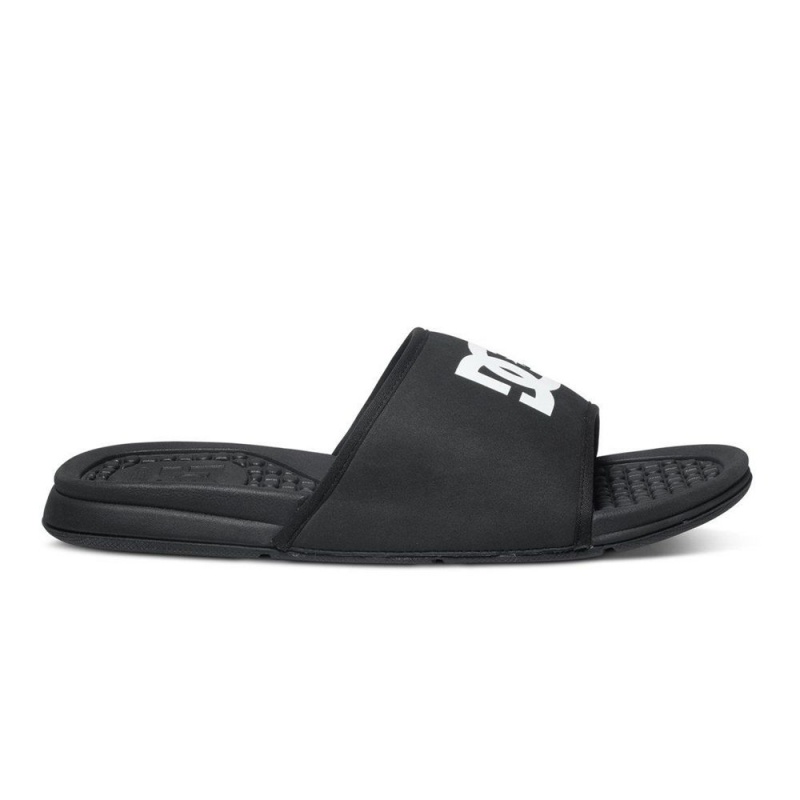 Black / White DC Bolsa Men\'s Sandals | 43985-MTZJ