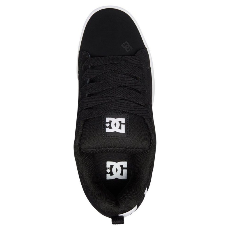 Black / White DC Court Graffik Men's Skate Shoes | 56172-ADJM