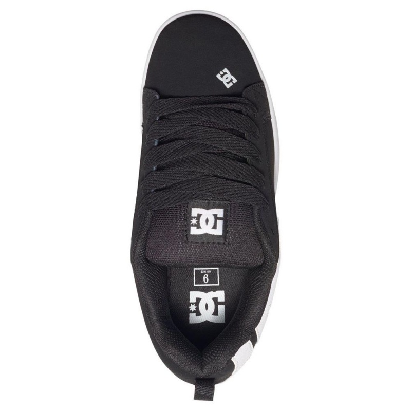 Black / White DC Court Graffik Men's Skate Shoes | 45690-WROK