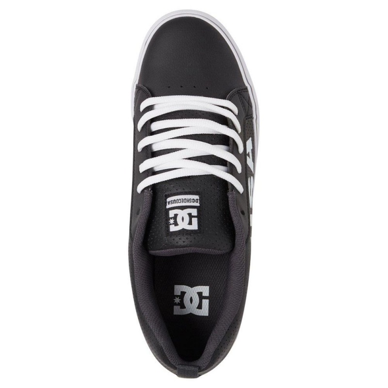 Black / White DC Court Vulc Men's Skate Shoes | 13729-MUQP