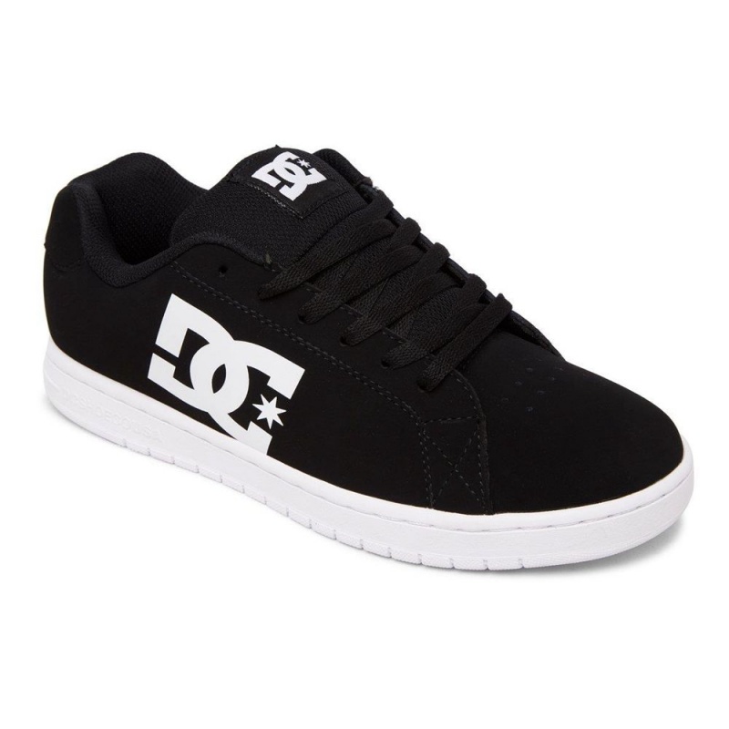 Black / White DC Gaveler Men's Skate Shoes | 41780-OIWF