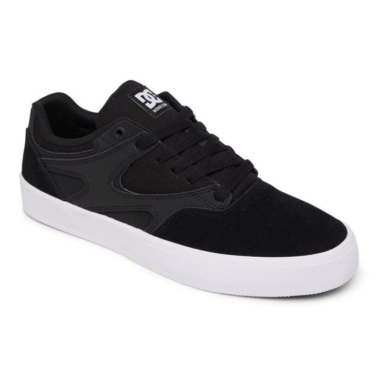 Black / White DC Kalis Vulc Men's Skate Shoes | 75406-YIDG