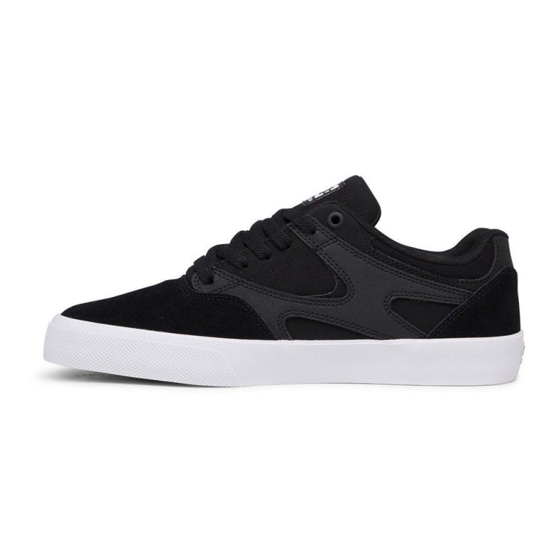 Black / White DC Kalis Vulc Men's Skate Shoes | 75406-YIDG