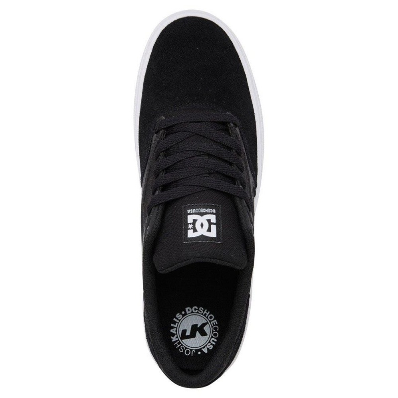 Black / White DC Kalis Vulc Men's Skate Shoes | 75406-YIDG