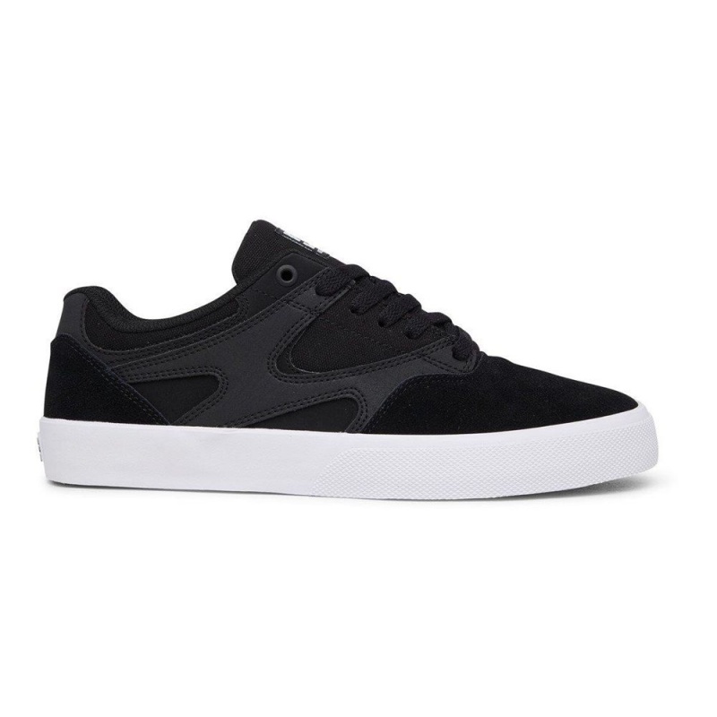 Black / White DC Kalis Vulc Men\'s Skate Shoes | 75406-YIDG