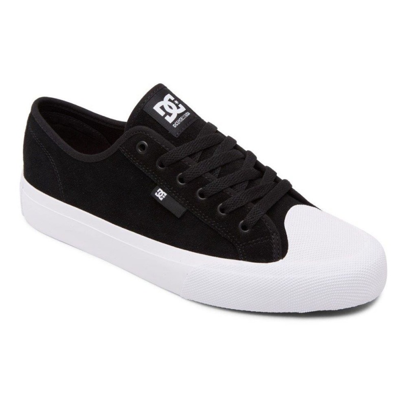 Black / White DC Manual Men's Skate Shoes | 96480-YHWJ