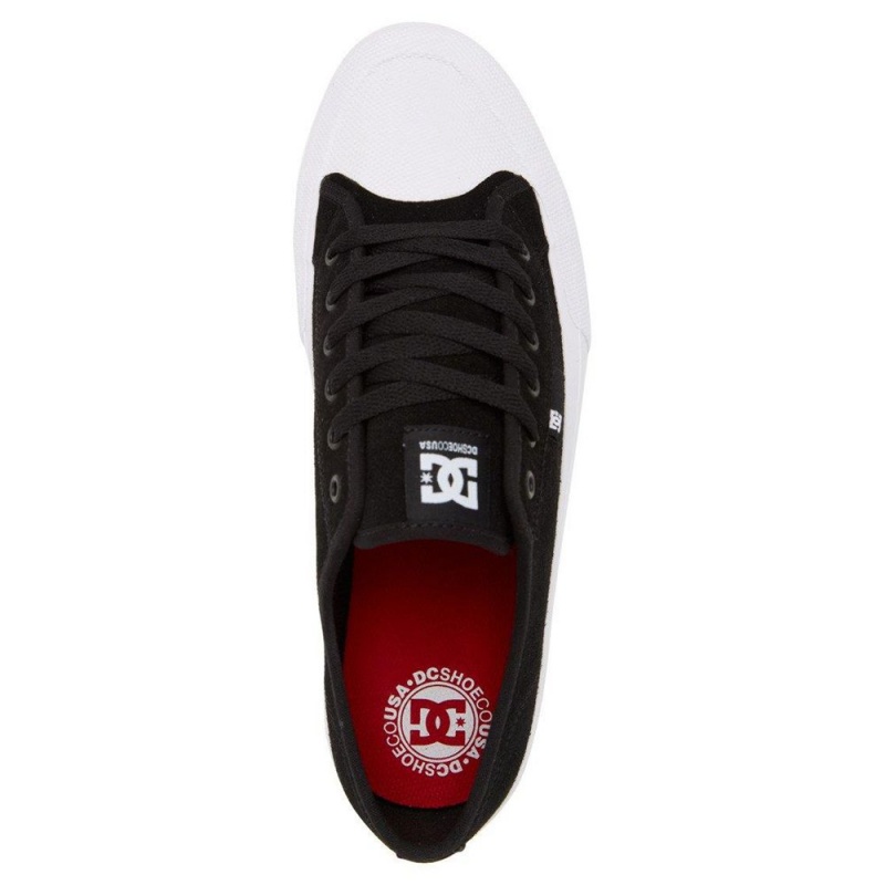 Black / White DC Manual Men's Skate Shoes | 96480-YHWJ