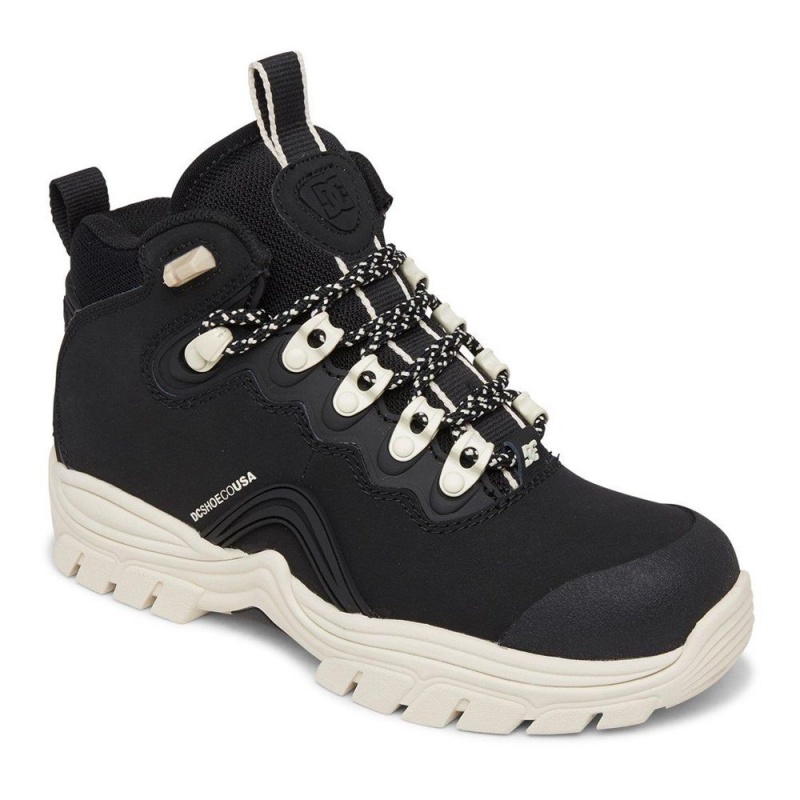 Black / White DC Navigator Women's Boots | 06597-PVJD