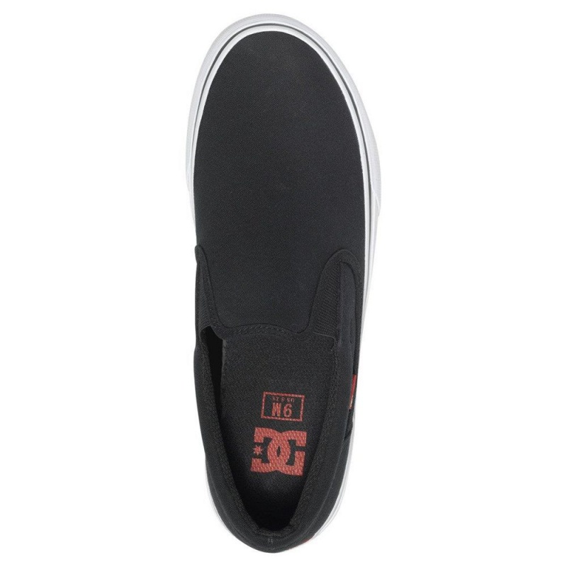 Black / White DC Trase Men's Skate Shoes | 95748-AFOQ