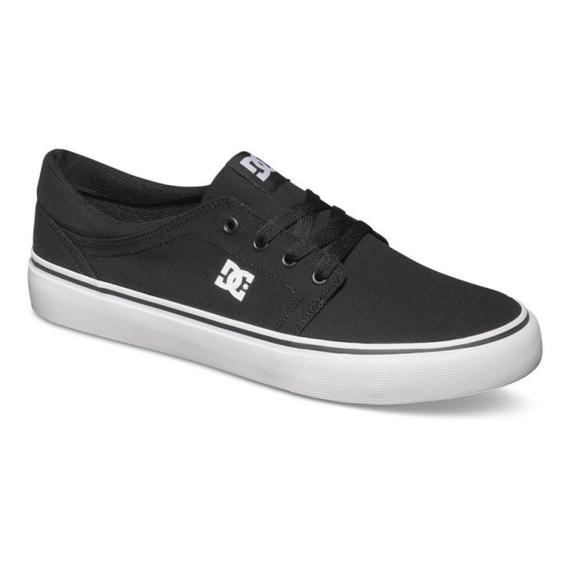 Black / White DC Trase Men's Skate Shoes | 63945-BMGY