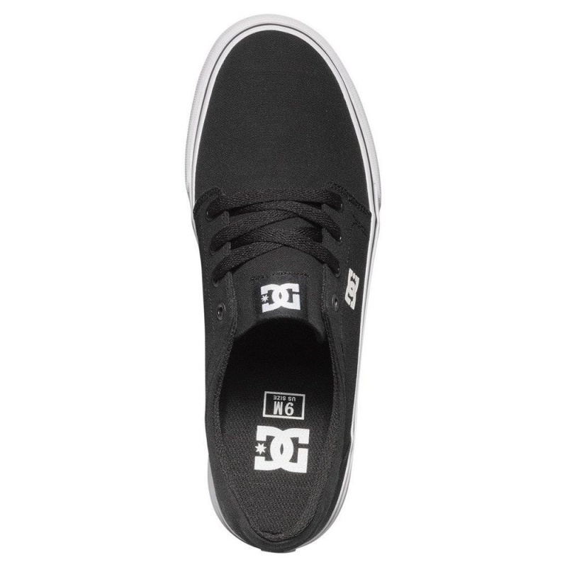 Black / White DC Trase Men's Skate Shoes | 63945-BMGY