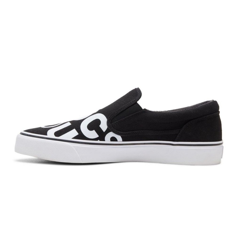 Black / White DC Trase Men's Skate Shoes | 54073-DCTI