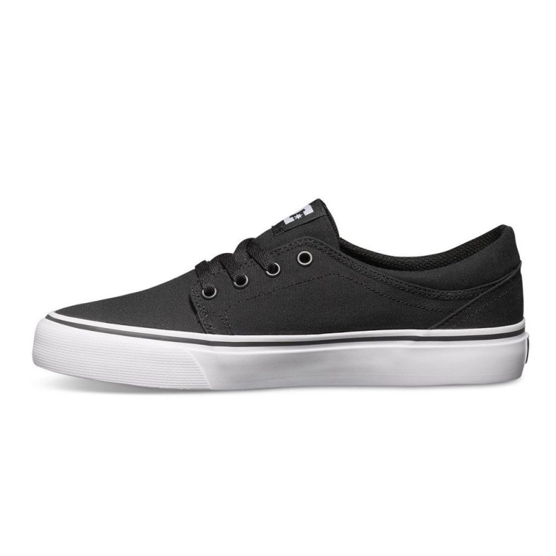 Black / White DC Trase TX Men's Skate Shoes | 12047-AEKN