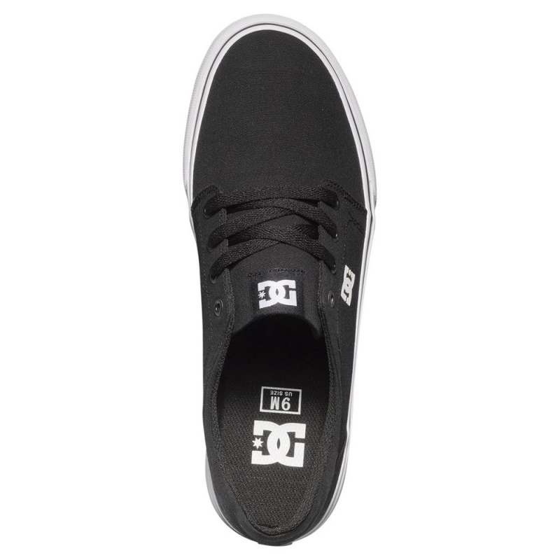 Black / White DC Trase TX Men's Skate Shoes | 12047-AEKN