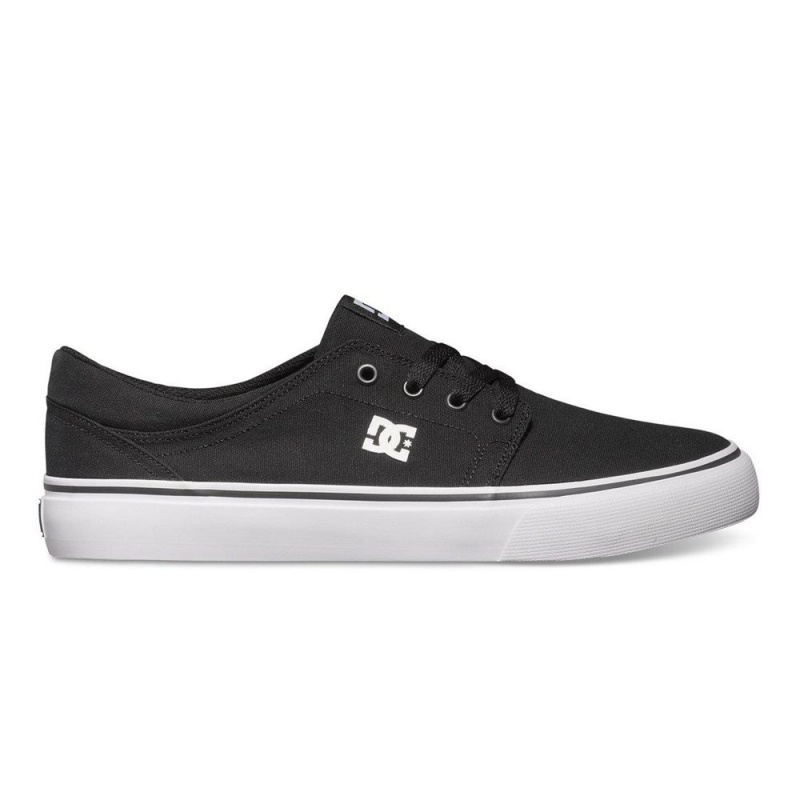 Black / White DC Trase TX Men\'s Skate Shoes | 12047-AEKN