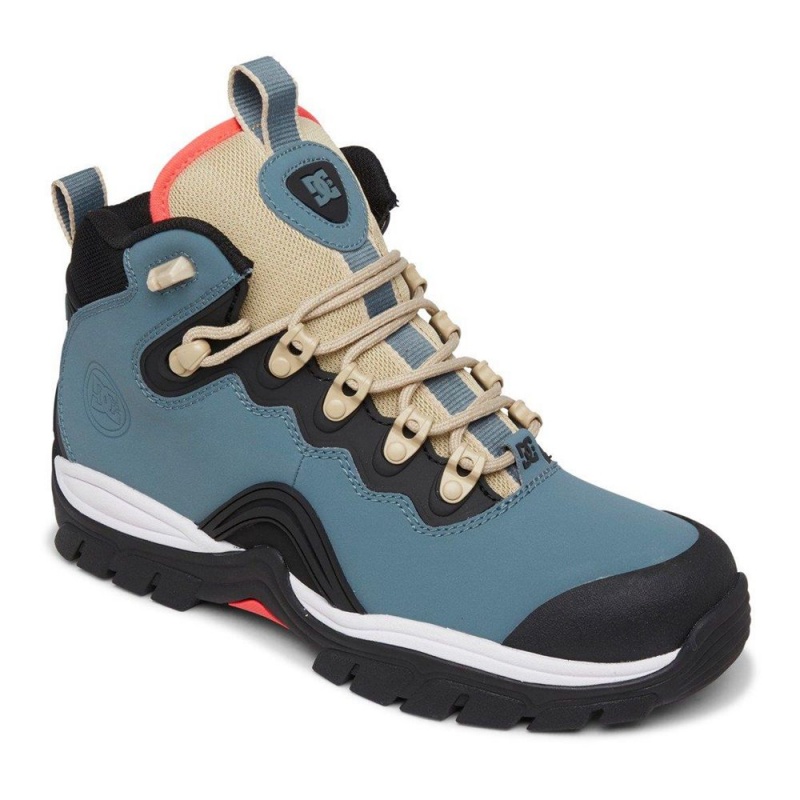 Blue / Khaki DC Navigator Men's Boots | 39270-KDBQ