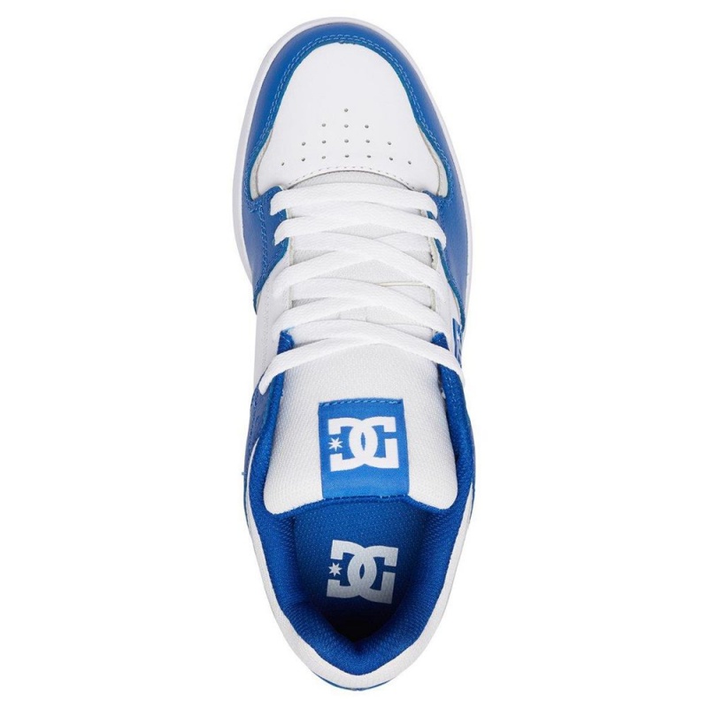 Blue / White DC Cure Men's Skate Shoes | 81506-JNOI