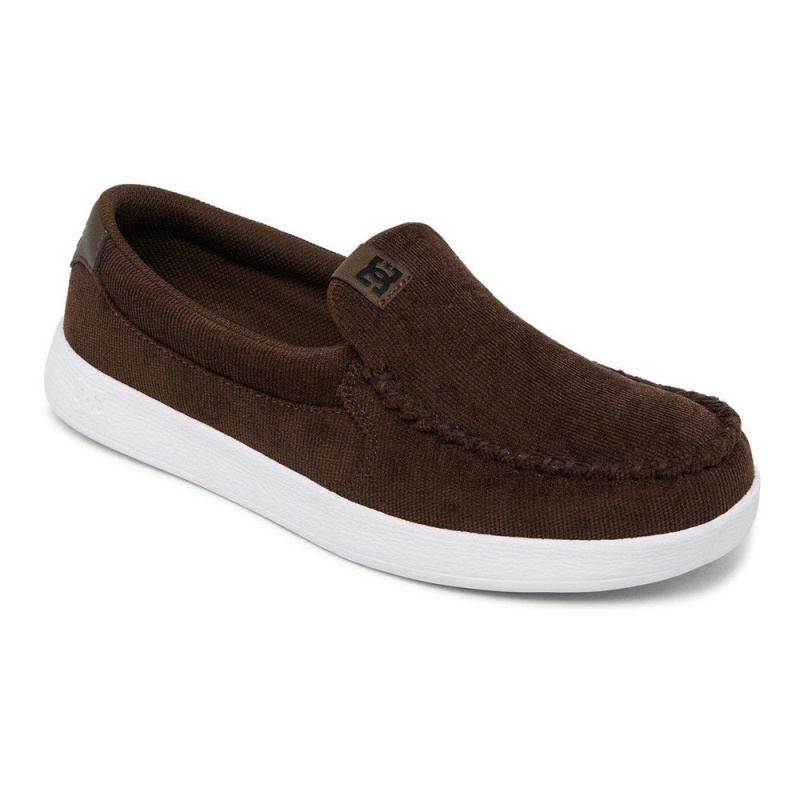 Brown DC Villain Men's Skate Shoes | 28970-RUBZ