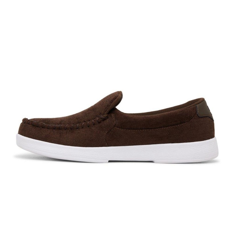 Brown DC Villain Men's Skate Shoes | 28970-RUBZ