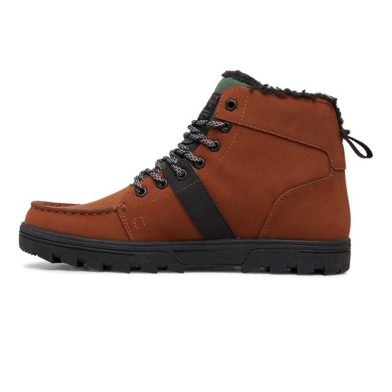 Brown / Green DC Woodland Men's Boots | 60795-UVFL