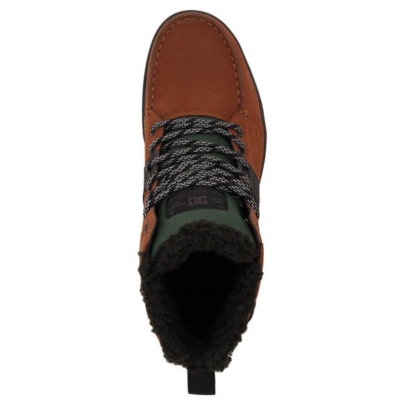 Brown / Green DC Woodland Men's Boots | 60795-UVFL