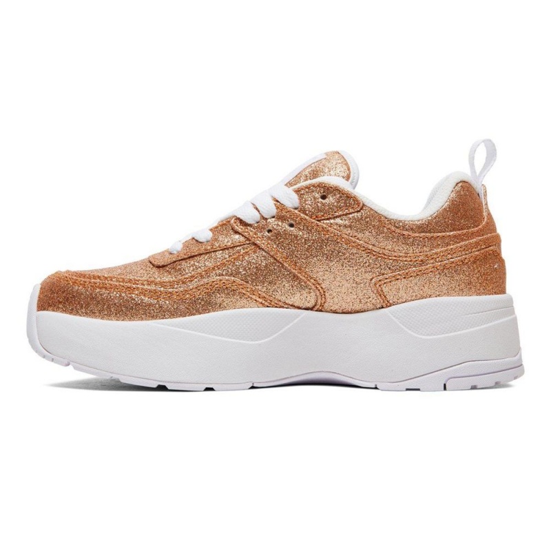 Gold DC E.Tribeka Women's Trainers | 60891-QYCL