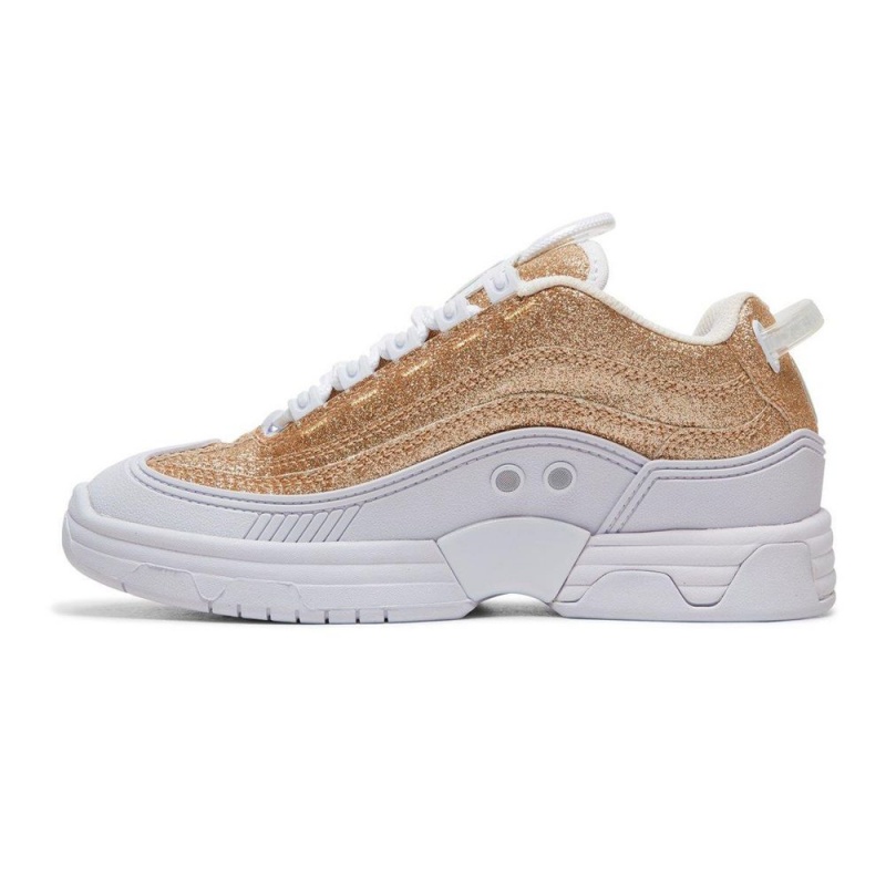 Gold / White DC Legacy OG Women's Trainers | 93168-JDWM