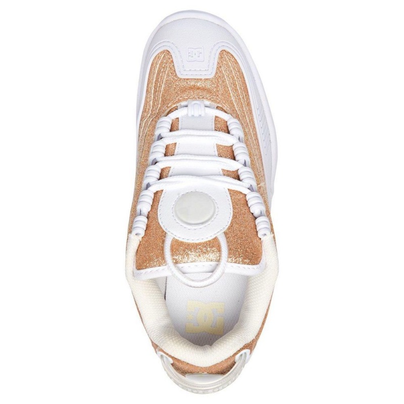 Gold / White DC Legacy OG Women's Trainers | 93168-JDWM