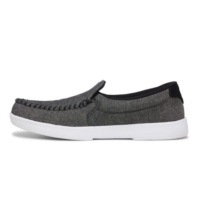 Grey DC Villain Men's Skate Shoes | 03194-KPQJ