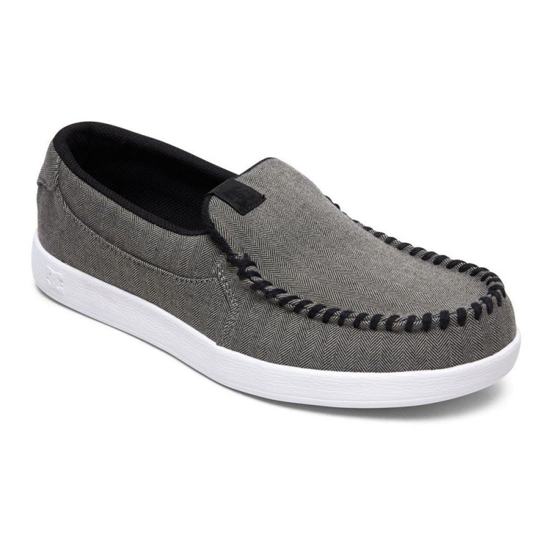 Grey DC Villain Men's Skate Shoes | 25460-CJSF