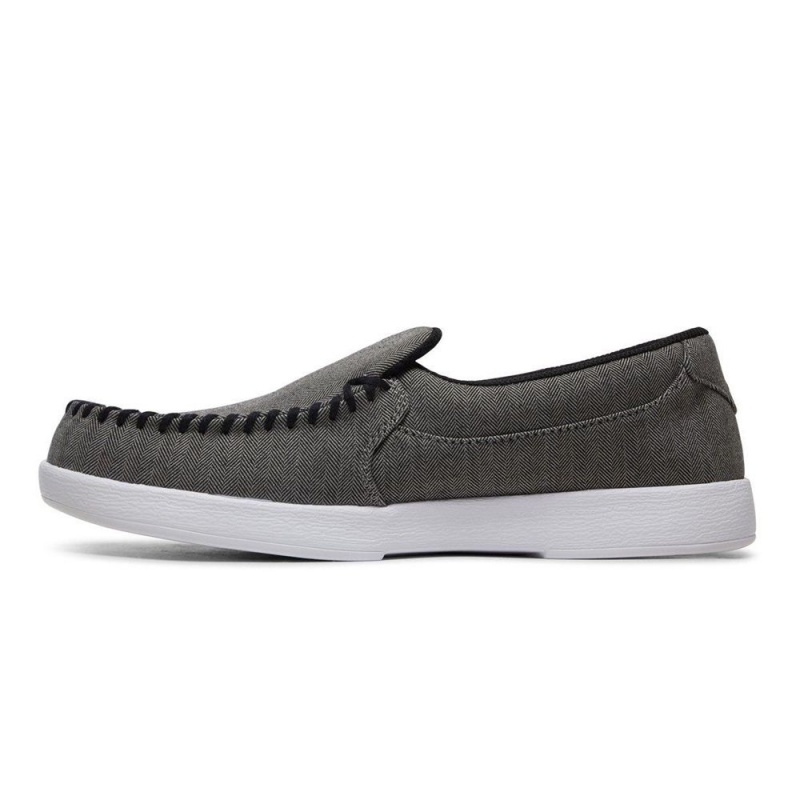 Grey DC Villain Men's Skate Shoes | 25460-CJSF