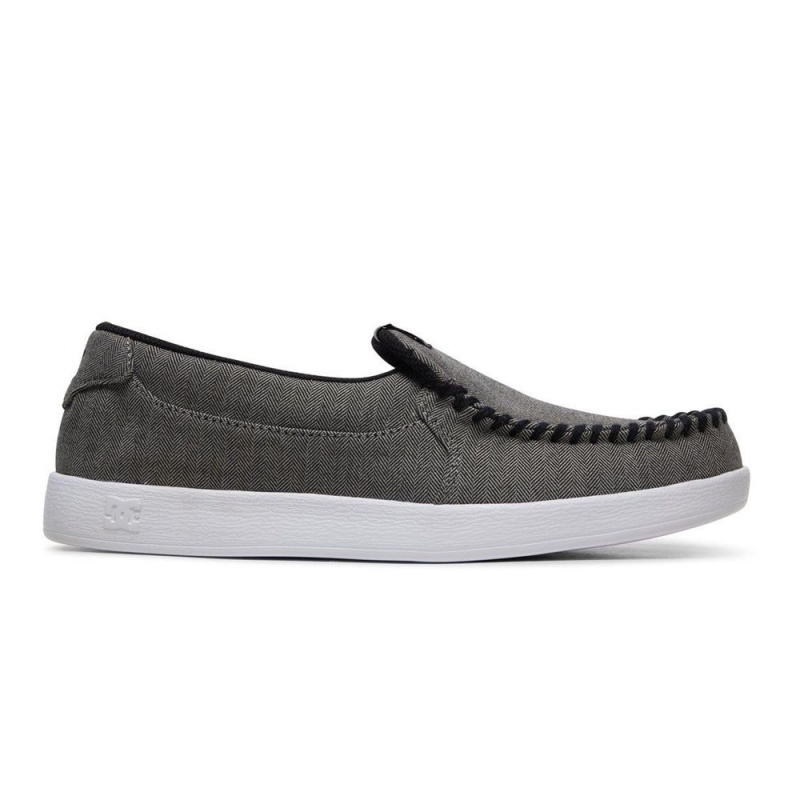 Grey DC Villain Men\'s Skate Shoes | 25460-CJSF