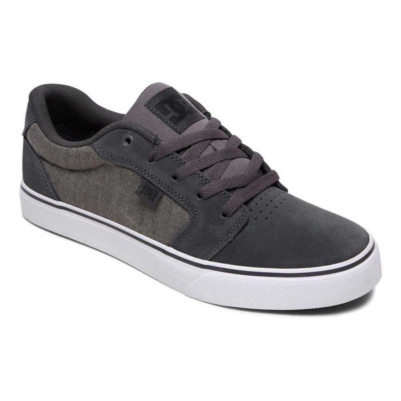 Grey / Black DC Anvil Men's Skate Shoes | 57496-KDOC