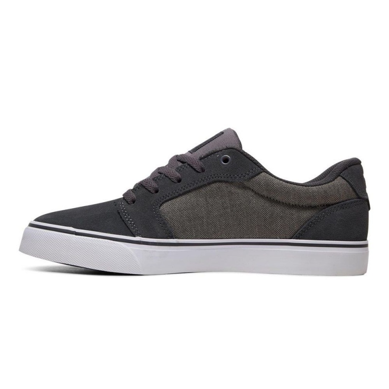 Grey / Black DC Anvil Men's Skate Shoes | 57496-KDOC