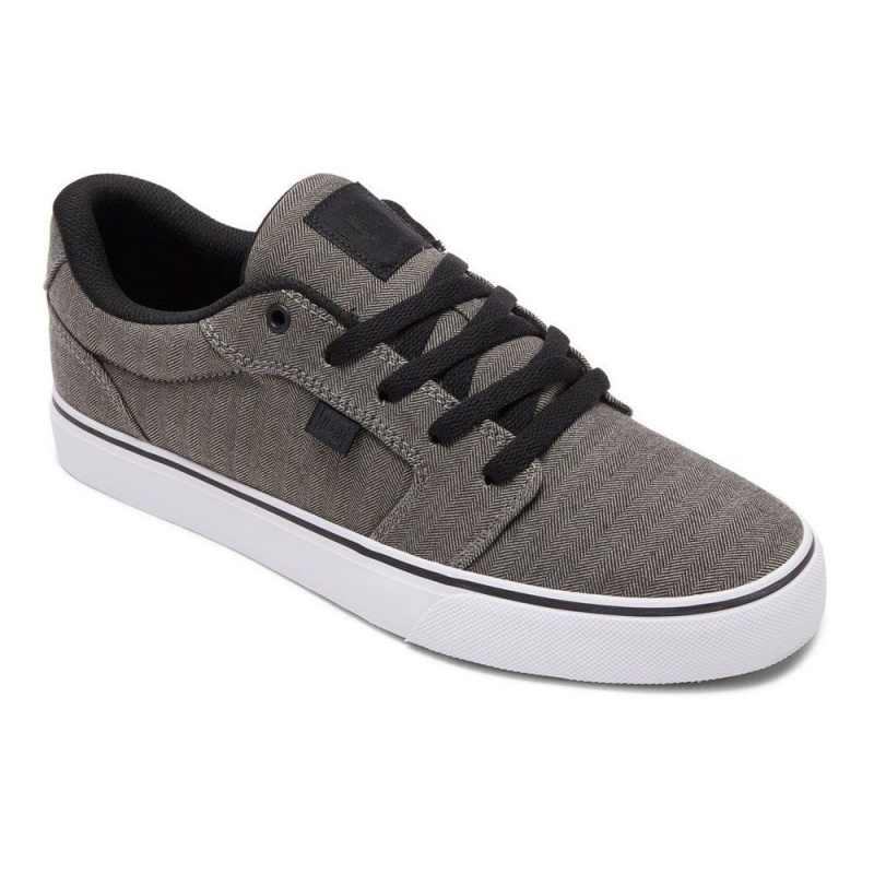 Grey / Black DC Anvil Men's Skate Shoes | 60834-RWTM