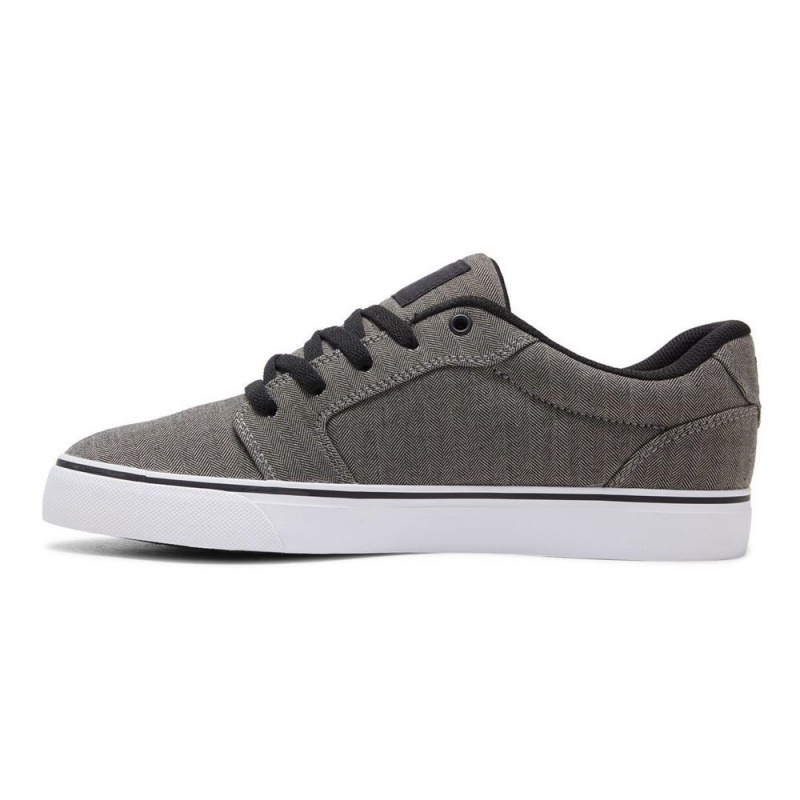 Grey / Black DC Anvil Men's Skate Shoes | 60834-RWTM