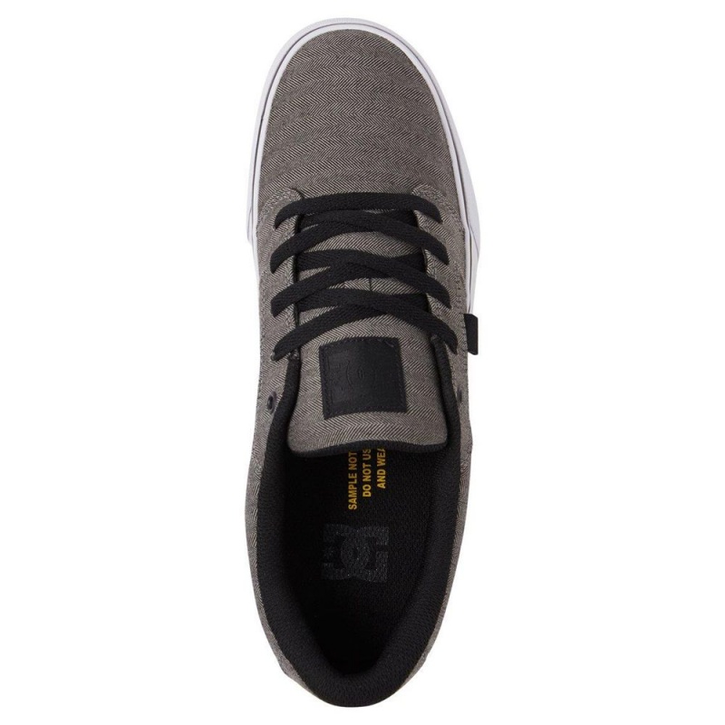 Grey / Black DC Anvil Men's Skate Shoes | 60834-RWTM