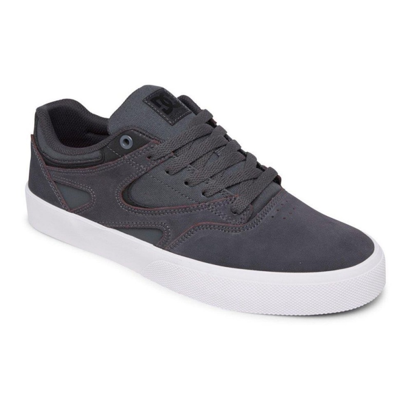 Grey / Black DC Kalis Vulc Men's Skate Shoes | 31740-GXLY