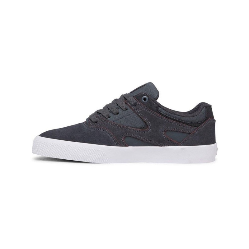 Grey / Black DC Kalis Vulc Men's Skate Shoes | 31740-GXLY