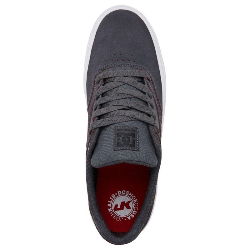 Grey / Black DC Kalis Vulc Men's Skate Shoes | 31740-GXLY