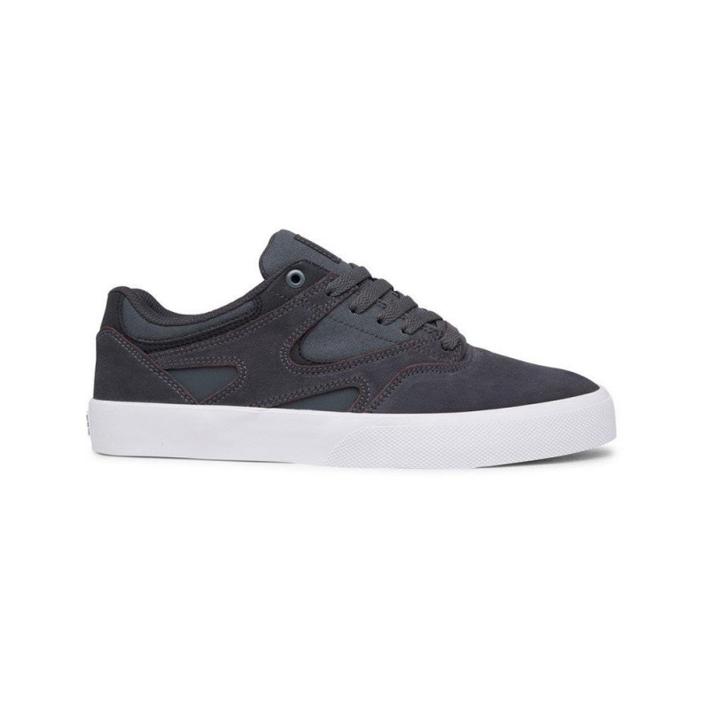 Grey / Black DC Kalis Vulc Men\'s Skate Shoes | 31740-GXLY